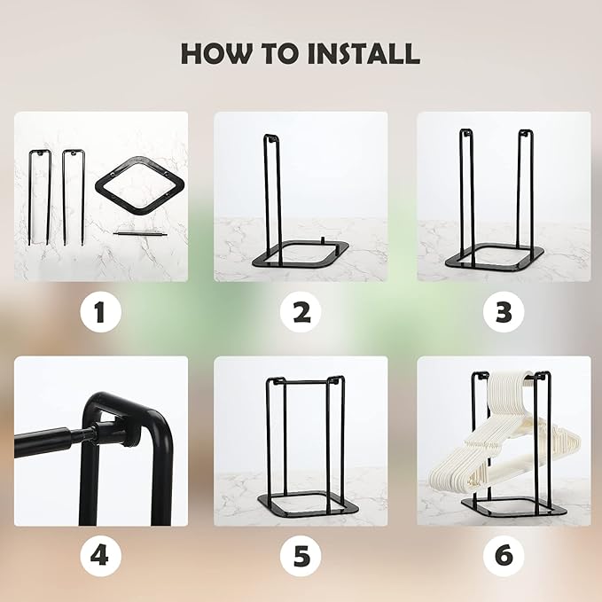 Portable Hanger Organizer Rack, Hanger Storage Stacker Holder Caddy for Closet Laundry Dry Cleaning Room