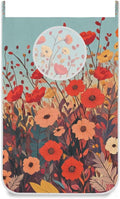 Autumn Poppy Flowers Door Hanging Laundry Hamper Bag with Free Adjustable Stainless Steel Hooks Dirty Clothes Hamper Extra Large Over the Door Laundry Hamper 29.5X20inch 2Pack