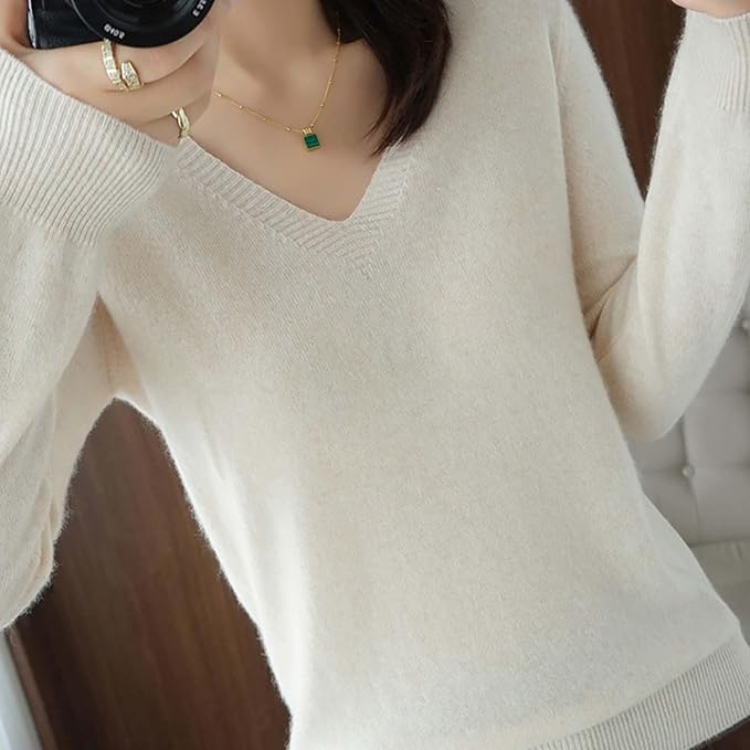Merino Wool Cashmere Sweaters for Women 2025 Oversized Soft Sweater Long Sleeves Casual Loose Pullover Knitted Tops