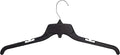 HangOn Shirt Hangers Recycled Plastic with Notches, Black, 19 Inch Pack of 10