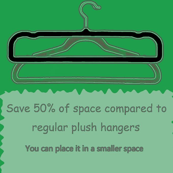Velvet Hangers Non Slip - Thin Space Saving Clothes Hanger - 20 Pack Pants Hangers for Closet - Strong Durable Jean Perchas with 360 Degree Rotatable Silver Hook for Tank Top (Black)
