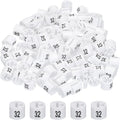 MECCANIXITY Clothes Hanger Marker Colored Hanger Sizer Garment Markers Tag (Number 32, White) for Garment Clothing Color Coding, Pack of 100 Pcs