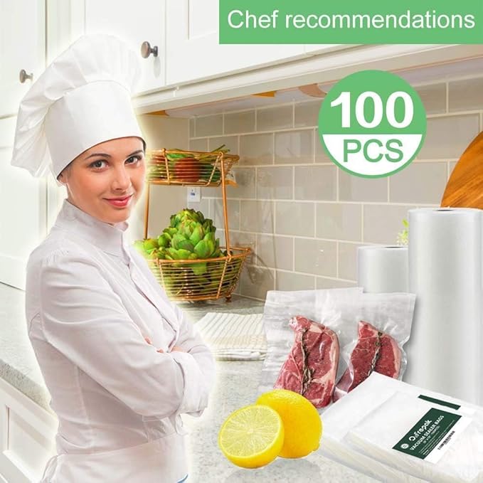 O2frepak Large Gallon 8mil 11.5" x 18.5" Thick Vacuum Sealer Bags with BPA Free and Puncture Prevention,Vacuum Seal Freezer Bags,Great for Sous Vide Vaccume Sealer PreCut Bags