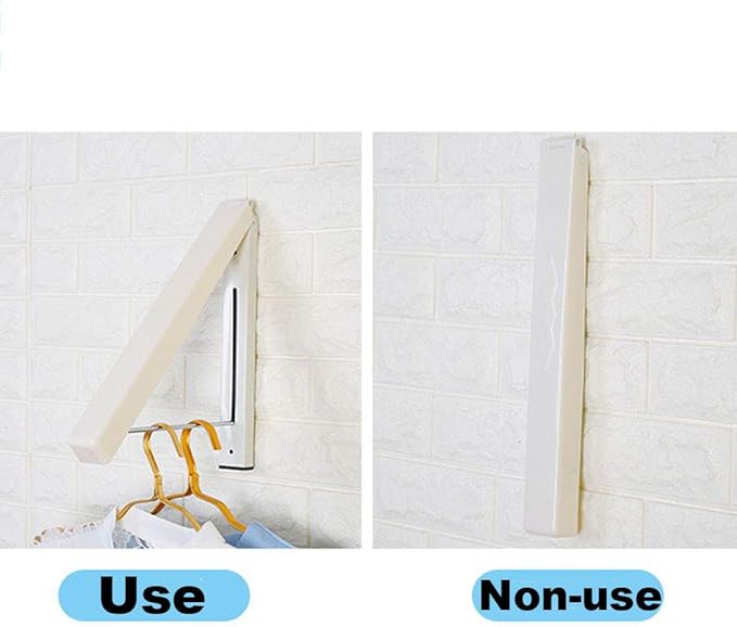 2 Pack Retractable Clothes Drying Rack,Space Saver Wall Mounted Folding Clothes Hanger Drying Rack Laundry Racks for Drying Clothes for Laundry Room, Closet Storage Organization, Indoor & Outdoor Use