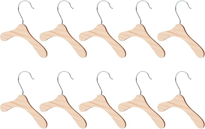 Dog Clothes Hangers:Wooden Pet Clothes Hangers Small Clothing Holder for Pet Dog Cat Clothes Organizer