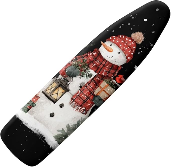SEANATIVE Christmas Snowamn Ironing Board Cover and Pad Soft Stretchy Iron Pad Covers Home Decorative Ironing Board Replacement Covers