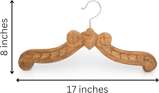 Handmade Vintage Wooden Wedding Suit Jacket Tuxedo Shirt Coat Clothes Hanger for Groom & Bridal Wedding Dress Non Slip Smooth Finish Swivel Hook Bridal Shower Party Favor Gift Ideas