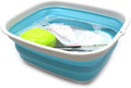 SAMMART 7.7L (2 Gallon) Collapsible Tub - Foldable Dish Tub - Portable Washing Basin - Space Saving Plastic Washtub (Bright Blue, S)