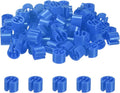 100-Pack Clothes Hanger Markers Blank, Plastic Garment Color Coded Size Clips Fit 3.5mm Rod for Clothing/Wire Hangers, Colored Coding Marker [Dark Blue]