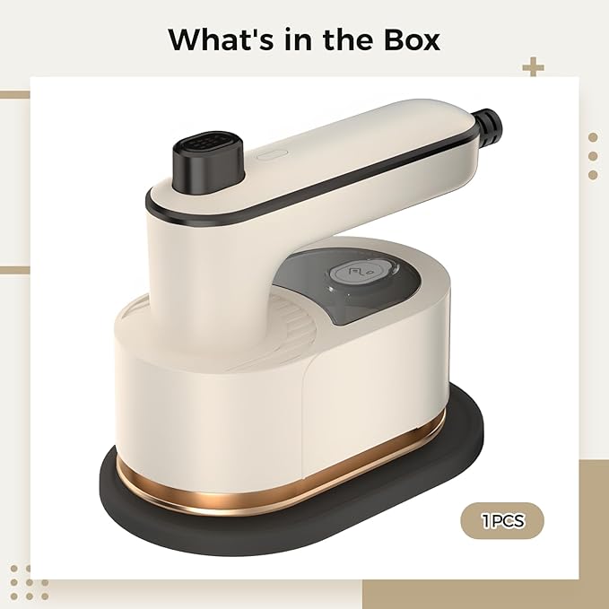Handheld Clothes Steamer, Foldable Portable Garment Iron for Travel and Home, Fast Heat-Up, Compact Mini Steamer, ABS PET Metal, Wrinkle Removal for Shirts Dresses Suits