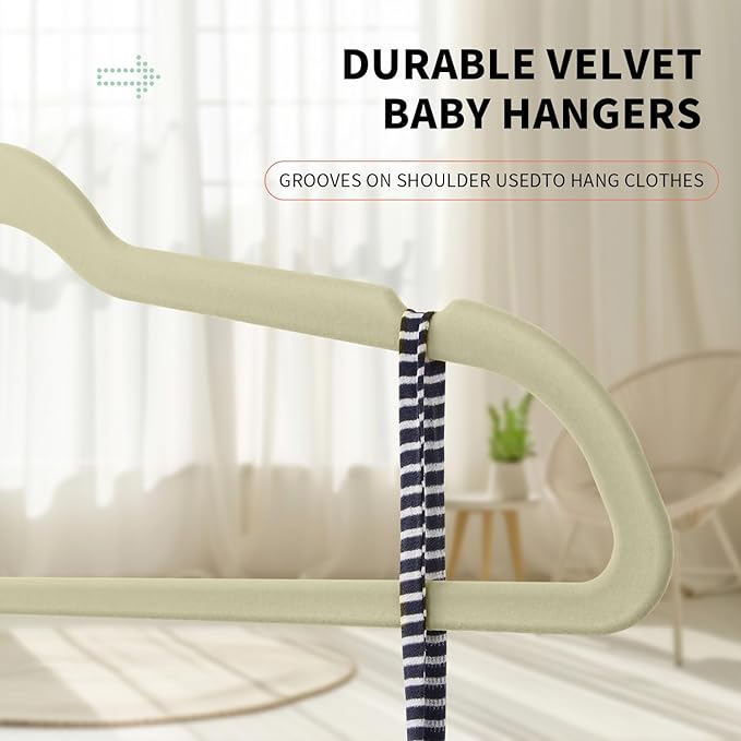 Premium Velvet Clothes Hangers, Heavy Duty Study Black Hangers for Coats, Suit & Dress - Non Slip Clothes Hanger Set (50, Lvory/Rose Gold)