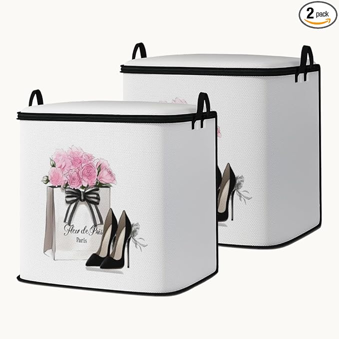 2pcs closet organizers and storage under bed,clothing blanket sweater sheet bedding comforter duvet quilt pillow toy storage bags with lids,dorm room essentials for containers 95L