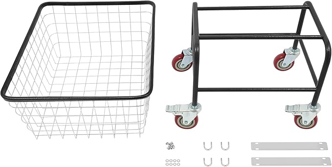 Wire Laundry Cart, 2 Bushel Wire Laundry Basket with Wheels, Rolling Laundry Hamper, 20''x21''x26'' Heavy Duty Commercial Wire Laundry Basket Cart, 4" Casters