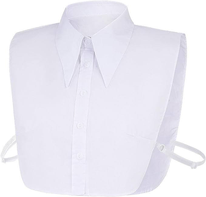 1Pcs Fake Collar for Women Detachable Dickey Collar Tops Faux False Collar Half Shirts Graduation Daily Wear Dress Up