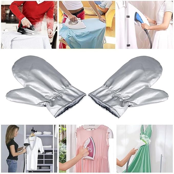 EVEME 1 Pair Garment Steamer Ironing Gloves Anti Steam Glove Heat Resistant Garment Steamer Mitt, Garment Steamer Accessories for Clothes (1 Pair Steamer Ironing Gloves)