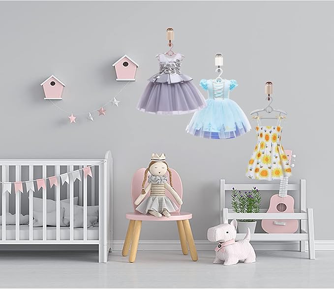 Baby Nursery Closet Hangers, Ultra Thin Non-Slip and Extendable Laundry Infant Pant Hanger for Newborn Clothes - 20pcs11-14" Pink Adjustable Children Coat Hanger for Girl Boy Toddler Kids Child