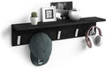 Mobili Fiver, Wall coat hanger, Rachele, 31.49 in, Concrete Effect, Black, Made In Italy
