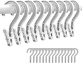 24pcs Laundry Hooks Clip Plastic Clothes Hangers Pins Super Strong Hanger Clips for Bathroom Travel Portable,White