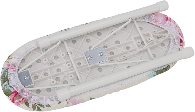 Ironing Board, Heat Resistant Mini Iron Board Foldable Tabletop Ironing Board Portable Iron Board Clothes Ironing Accessories for Home Dorm (Peony Flower)