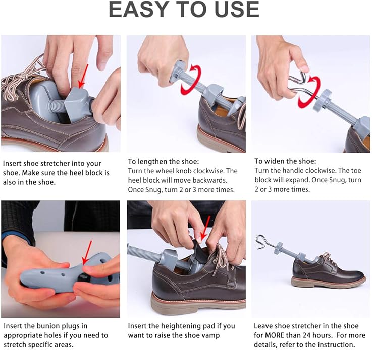 LANNEY Shoe Stretcher for Women & Men Wide Feet - Premium Shoe Expander Widener Stretch Length Width