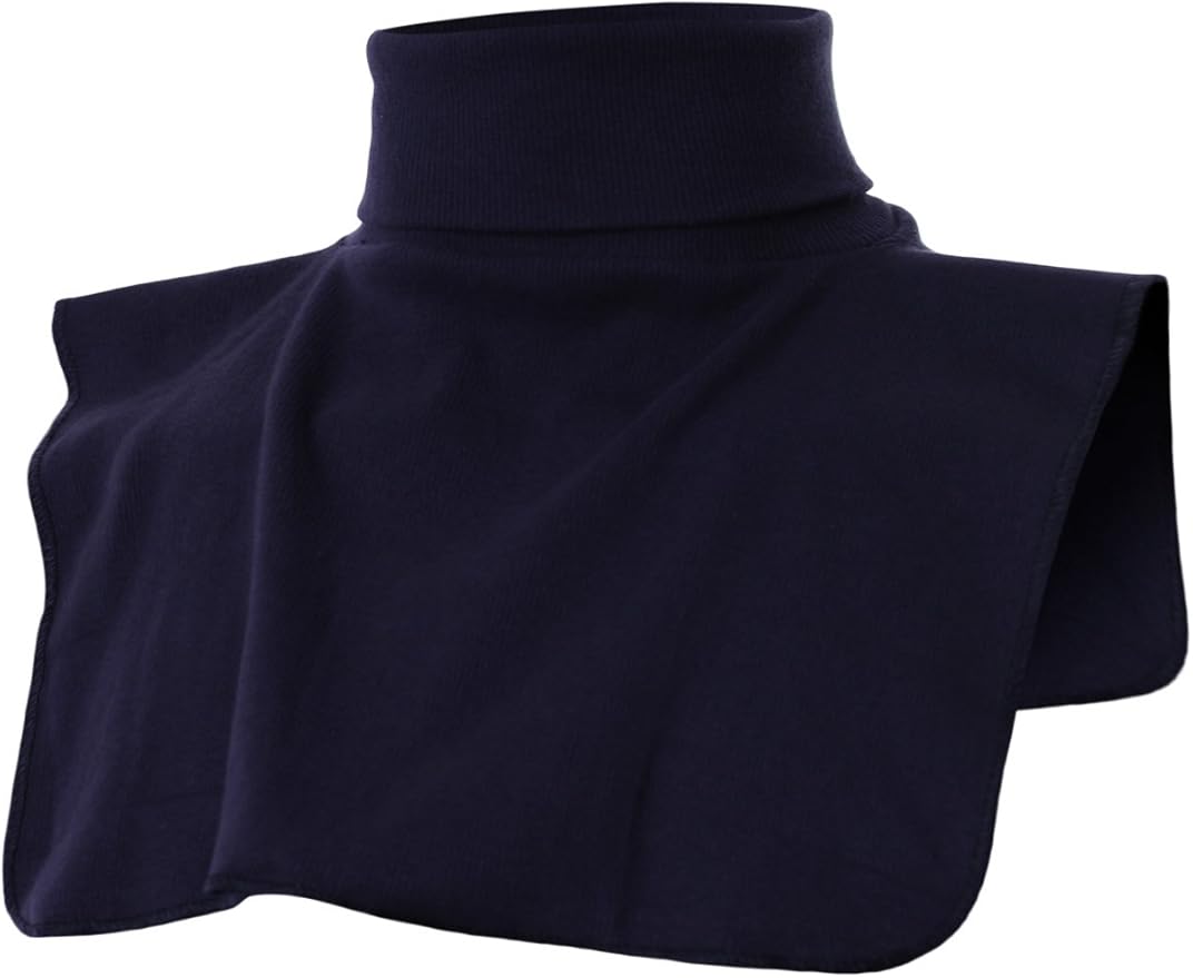Ohoo Ribbed Cotton Blend Fake Turtleneck Dickey Collar Lightweight Detachable Mock Layering Accessory for Men Women