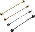 Classic 4-Piece Set Solid Brass Collar Bar for Men Multi-Style Metal Anti-Curl Shirt Collar Stays Tie Pins