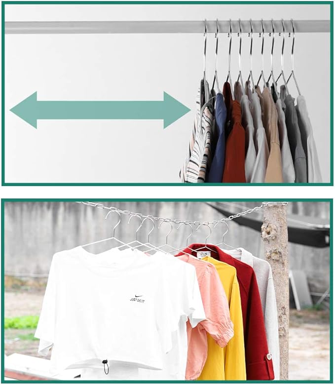 Metal Hangers 80 Pack Clothing Heavy Duty for Closet Stainless Steel Wire Hanger 16.5in by WYCQKL