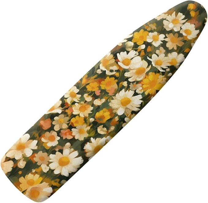 Painting Flower Ironing Board Pad and Cover Durable Thick Daisy Ironing Board Cover Standard Size Iron Pad Durable Ironing Board Protector