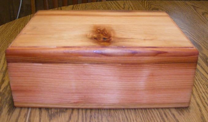 Steve's Gift Shoppe Cedar Keepsake Memory and Treasure Box or Storage Box - Size 11.75 x 9 x 5 Inches