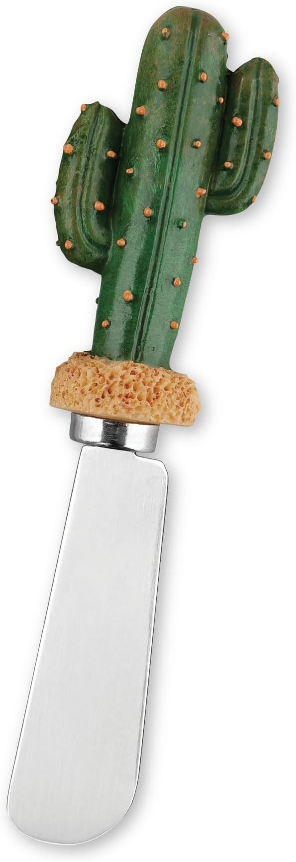 Supreme Housewares Saguaro Cactus Cheese Spreaders, Hand-Painted Resin Handles with Stainless Steel Blades for Spreading Cream Cheese, Butter, Jam, or Sandwich, Set of 4