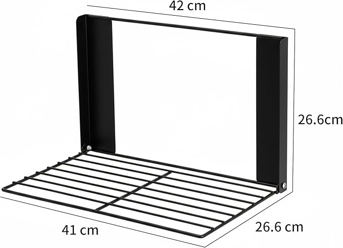 Magnetic Shelf for Washing Machine Magnetic Organizer Shelf for Laundry Magnetic Hanger Organizer Washing Machine Shelves Magnetic Fridge Shelves for Laundry Bathroom Kitchen RV Black
