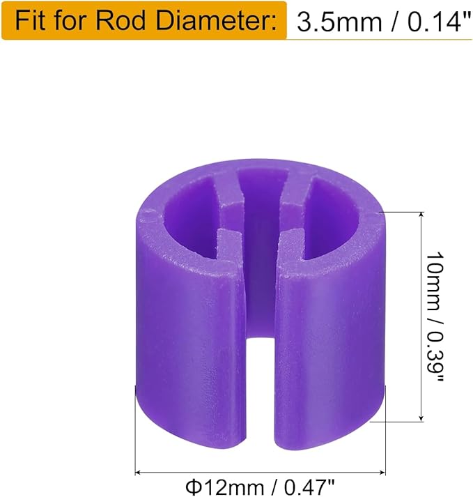 uxcell 150pcs Clothes Hanger Markers Blank Tags, Fit 3.5mm Rod Garment Size Hanger Clips Garment Color Coding Label for Clothing Hangers, Purple