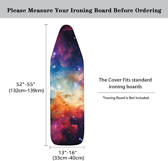 Ironing Board Cover Standard Size Home Decor Ironing Board Cover Extra Wide Ironing Cover for Table 54x15 inches-Galaxy