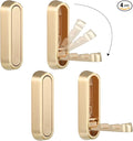 Folding Wall Hooks, 4 Pcs Foldable Gold Coat Hooks Heavy Duty Foldable Hook Bathroom Towel Hooks Robe Hooks Wall Mounted for Hanging Coat Towels Clothes Hat Bags Keys