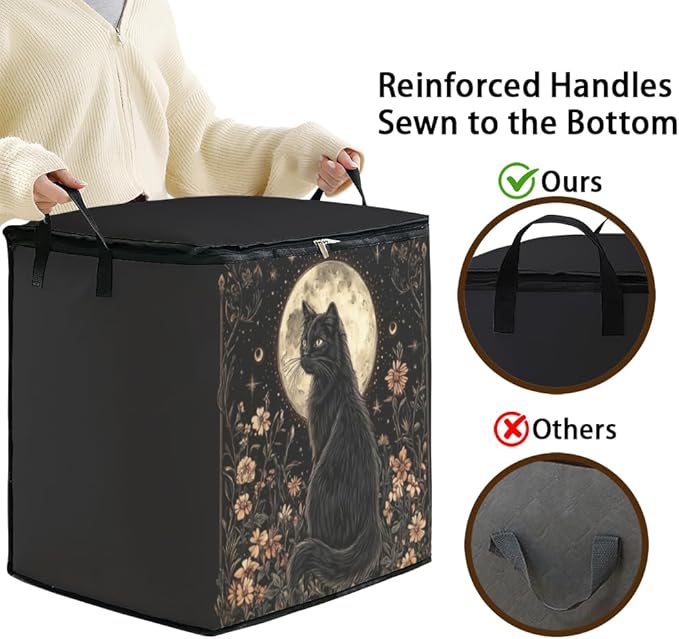 2pcs closet organizers and storage under bed,clothing blanket sweater sheet bedding comforter duvet quilt pillow toy storage bags with lids,dorm room essentials for containers 95L