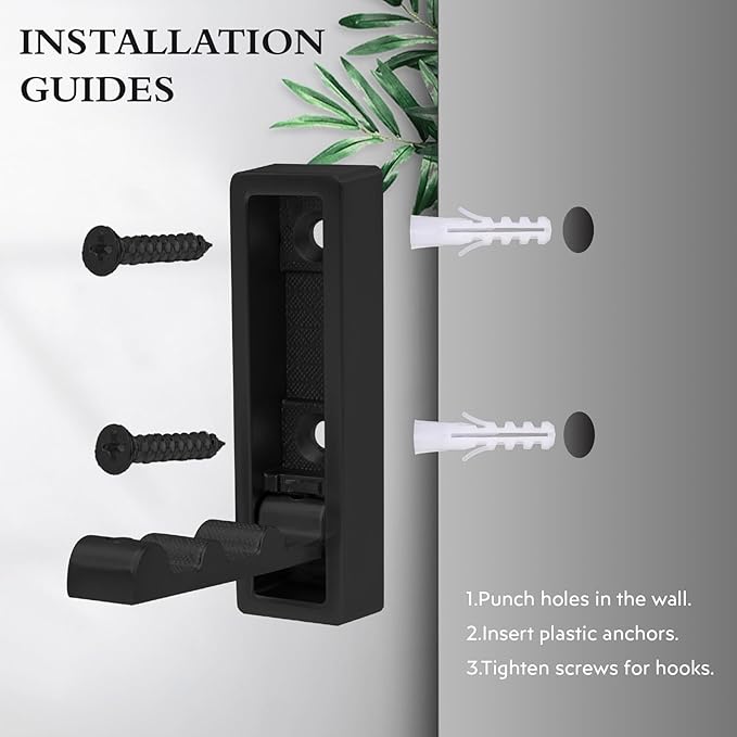 5PCS Heavy Duty Folding Coat Hooks - Zinc Alloy Wall Hooks for Coats, Scarves & Bags - Rustproof, Space-Saving Design for Bathroom, Entryway & Closet - Easy Install with Screws (Black)