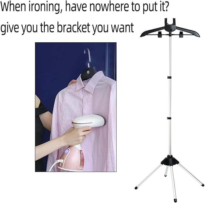 Handheld garment steamer rack,Garment hanger for steaming clothes,Steam rack for clothes,Clothes hanger for steam ironing,Steam stand clothes,Steam iron steamer hanger standing(With Ironing Gloves)