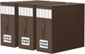 WOWBOX Sheet Organizers and Storage,Closet Bed Sheet Organizer Under Bed Storage and Organization with Label Cards & Clear Window for Bedding Sheets,Duvet Covers,Blankets (3 Pack，Brown)
