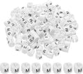PATIKIL 300 Pcs Clothes Hanger Markers M Fit Rod Garment Size Tag Hanger Clips Round Color Coding Label for Clothing, White