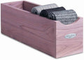 Woodlore Set of 2 Aromatic Cedar Stackable Socks Box for Dresser Drawer holds 6 Pairs
