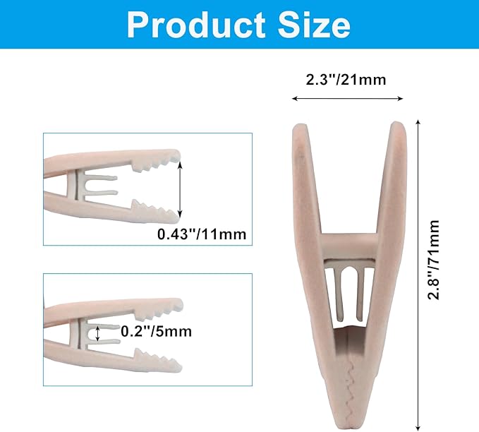 30 Pack Light Pink Velvet Hanger Clips, Strong Hanger Clips Perfect for Organizing Skirts/Pants/Thin Felt Hangers