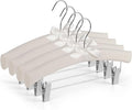 VWV 4-Pack Fabric Thickened Hangers with Adjustable Clips, Exquisite Fabrics, Suitable for Hanging high-end Dresses, Skirts, Pajamas, Wedding Gowns. Women's Thickened Hangers