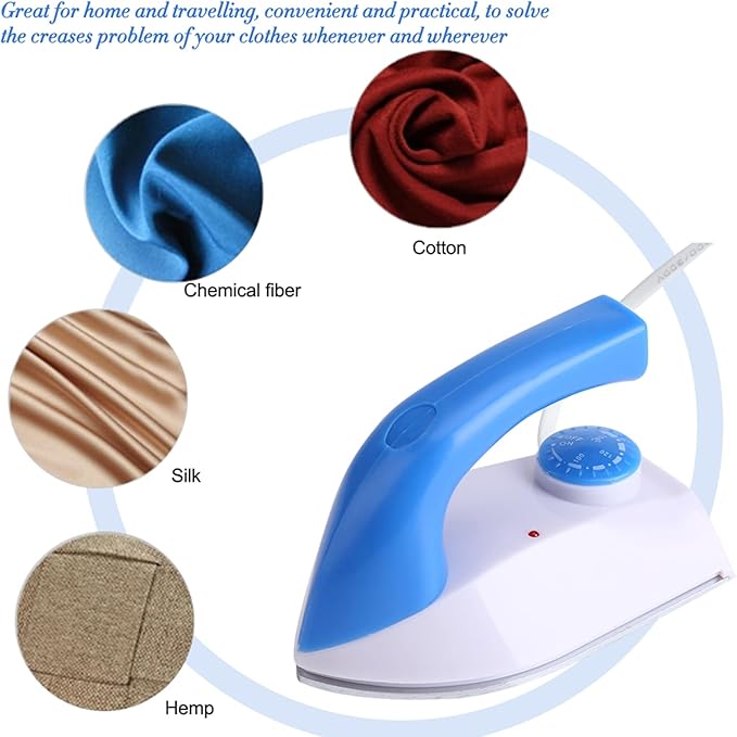 Portable Handheld Mini Clothes Iron Temperature Control for Household Travel Use Handheld Travel Clothes Portable steam Soleplate special electrostatic anti dust clothes travel