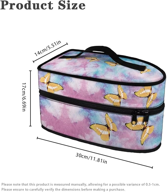 Tie Dye Butterfly Iron Storage Bag Compatible with Most Iron Wear-resistant Easy to Clean Clothes Iron Storage Case Fits Traveling Outing