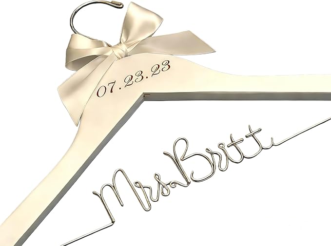 Personalized Bridal Dress Hangers | Bride & Wedding & Bridesmaid Gifts, Mr & Mrs Custom Hangars, Graduation Keepsakes | Doctor/Phd & Professional Career Hangers
