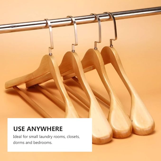 Kids Hangers Wide Shoulder Wooden Hangers Wood Suit Hanger Coat Hanger with Non Slip Pants Bar for Dress Jacket Heavy Clothes Hangers Khaki 45X25.5CM Blazer