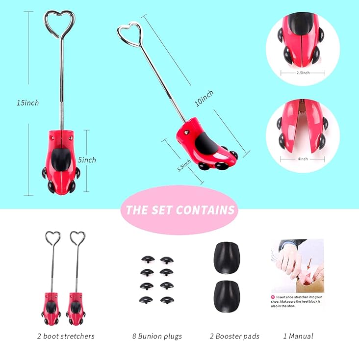XYH Shoe Stretcher for Women and Men - 4-Way Adjustable for Wide Feet