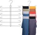 Leggings Hangers for Closet,2 Pack Metal Yoga Pants Hanger Hold 24 Leggings,Scarf Organizer,Closet Organizer for Pants,Scarf,Tank Tops,Bra,Jeans