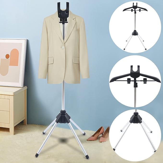 Hanging Ironing Rack, Garment Hanger, Drying Rack Handheld Clothes Steamer Holder Fabric Steamer Ironing Steamer Bracket Pants Hanger Telescopic Folding Hanger Garment Steamer Accessories