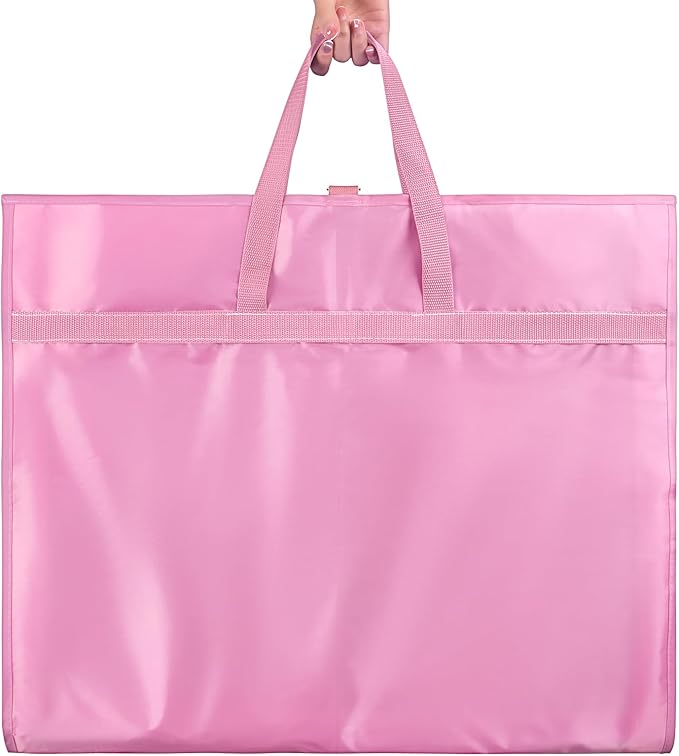 Univivi Dance Garment Bags for Dancers, 3" Gusseted Garment Bags for Dance Costumes with 5 Pockets, 40" Dance Garment Bag with Puppy Pattern for Dance Competitions and Travel (Pink)
